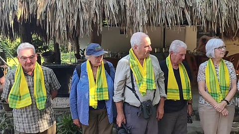 Image of the UK tourist group who visited Kakoijana Reserve Forest