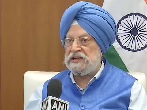(ANI) Image of Union Petroleum and Natural Gas Minister Hardeep Singh Puri  