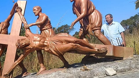 Jesus statue vandalized 