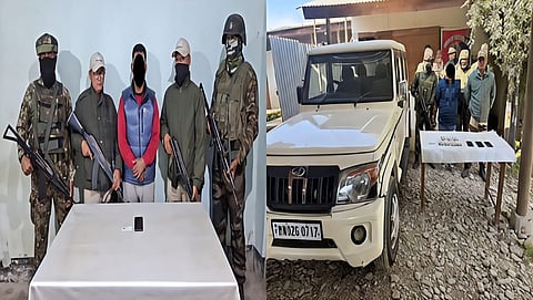 Images of the three arrested individuals in raids that were conducted multiple raids across Bishnupur and Imphal West.
