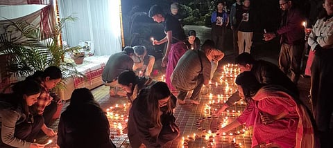Image shows the celebration of Zubeen Garg's Birth Anniversary at Tezpur University campus