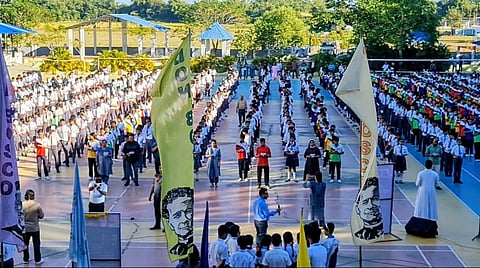 Image of Don Bosco School students singing 'Mayabini' in Emotional Tribute to Zubeen Garg