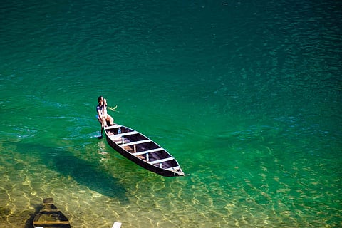 File photo of the Umngot River in Meghalaya, which is considered one of the world's cleanest rivers and renowned for crystal-clear waters.