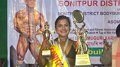 Smriti Sharma wins Miss Sonitpur 2025 women’s bodybuilding title