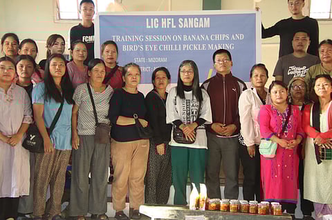 APRINS Launches Skill Development Training Program on GI-Tagged Mizo Chilli Pickle and Banana Chips Making in Sesawng, Mizoram under LIC HFL SANGAM initiative.