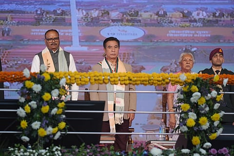 Image shows the Mizoram CM Lalduhoma at the award ceremony held in Lucknow