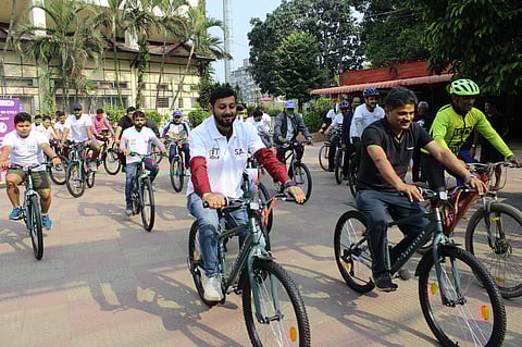 Image of the FIT India cyclothon