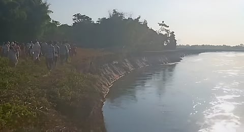 Image of the Subansiri erosion hit area