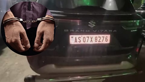 Image of Maruti Grand Vitara SUV allegedly transporting a large quantity of drugs 