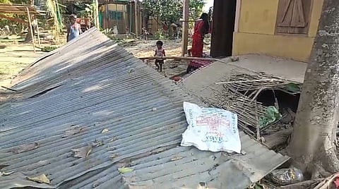 Wild elephants created panic in Kheroni, under West Karbi Anglong district, on Monday night, destroying three houses in Watijor village and leaving families terrified