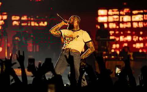 Image of Post Malone during the Guwahati concert