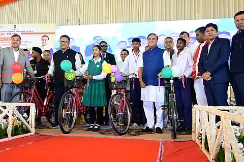 Image of the bicycle distribution drive hosted at Dibrugarh