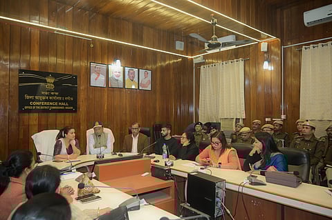 Meeting chaired by Assam State Commission for Women Chairperson Angoorlata Deka at the Nagaon DC office