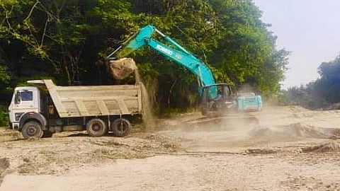 Illegal clay mining