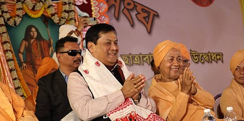 Image of Union Minister Sarbananda Sonowal during the event