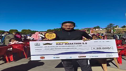 WPC Rekhamoni Saikia Secures 2nd Place in 21 km Assam Rifles Half Marathon