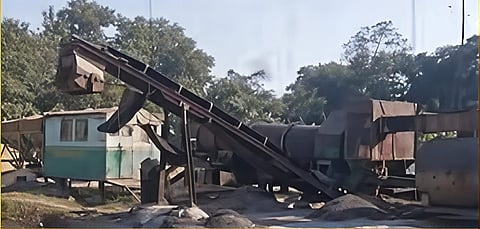 Image of the factories allegedly filling villages with toxic smoke and polluting the Kolong River in Nagaon