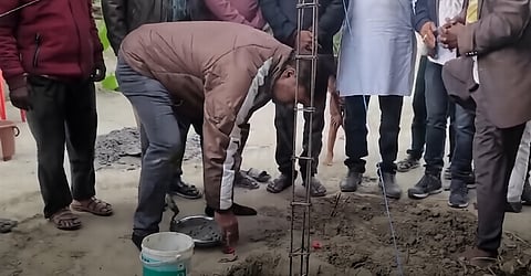 Image of the promised home to Disabled Man from Sanatali by the Assam Cm being established 