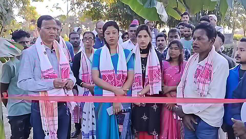 Image from the inaugural ceremony of the several government schemes launched in Madhya Nagashankar Gaon Panchayat 