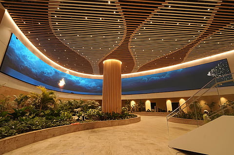 Image of the new international terminal of LGBI Airport after completion