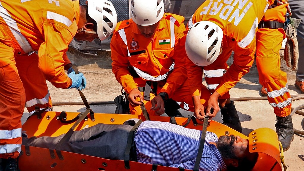 Earthquake mock drill and emergency management exercise