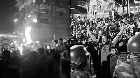 Image of the protest in Bangladesh