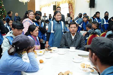 CM Conrad Sangma Shares Breakfast with Shillong Municipal Workers, Calls Them City’s Unsung Heroes
