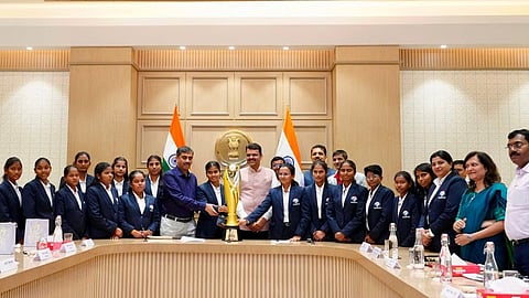 Maharashtra CM Fadnavis felicitates World Cup-winning blind women’s cricket team