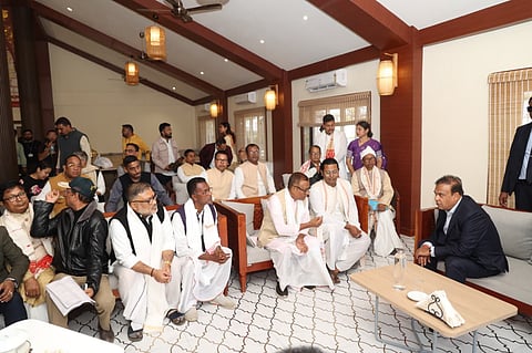 Image from the Chief Minister's visit to review the final preparations ahead of the Batadrava Cultural Project inauguration 