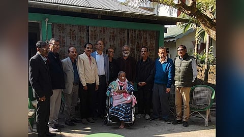 Leaders of Sangrami Satirtha Asom Andolan, Nagaon visits residence of Rekha Sharma