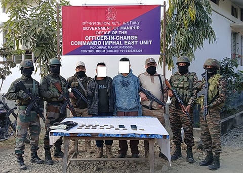 Image of the two arrested persons in Manipur's Imphal East 