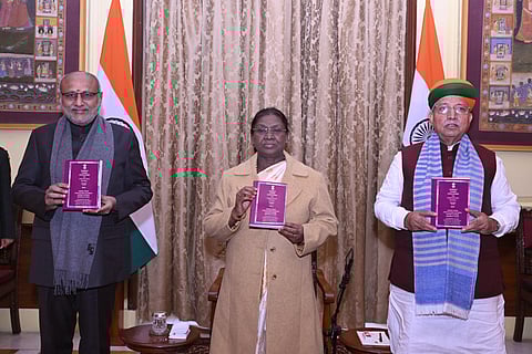 President Droupadi Murmu Releases Constitution of India in Santhali Language at the Rashtrapati Bhavan  
