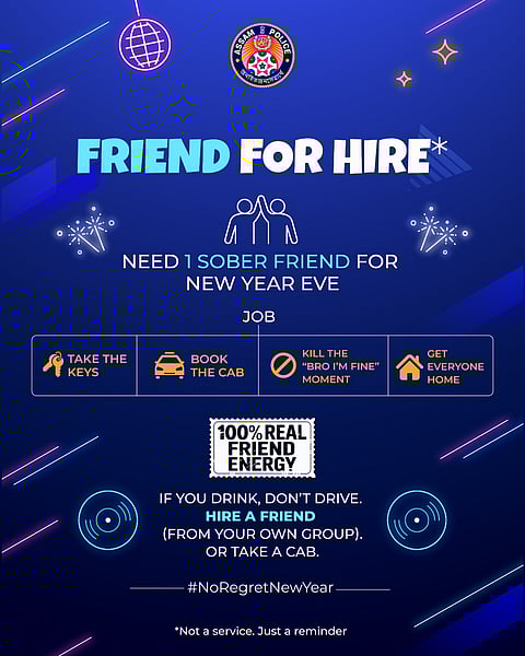 Assam Police’s ‘Friend for Hire’ New Year Message Urges Safe Celebrations
