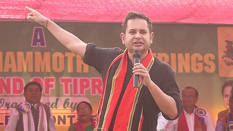 File photo of Tipra Motha chief Pradyot Kishore Manikya Debbarma 