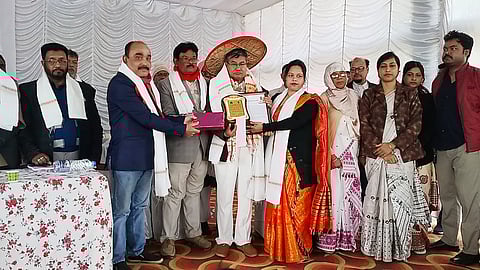 Image from the meeting organised at Rangalu in memory of the late educationist and literary figure Najibur Rahman