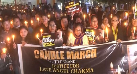 Anjel Chakma case: Candle march staged across Agartala, Delhi