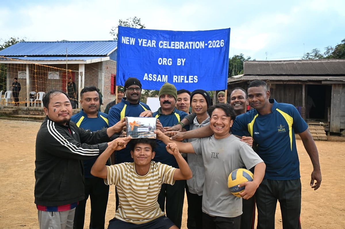Assam Rifles Celebrates New Year with Villagers Along Indo–Myanmar Border