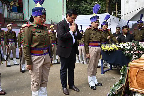 Conrad Sangma Pays Last Respects to First Garo IPS Mama Skylance G. Momin
