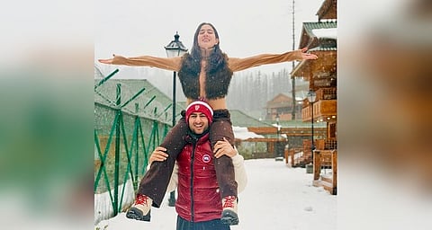 Sara Ali Khan shares leaf from her winter vacation with brother Ibrahim 
