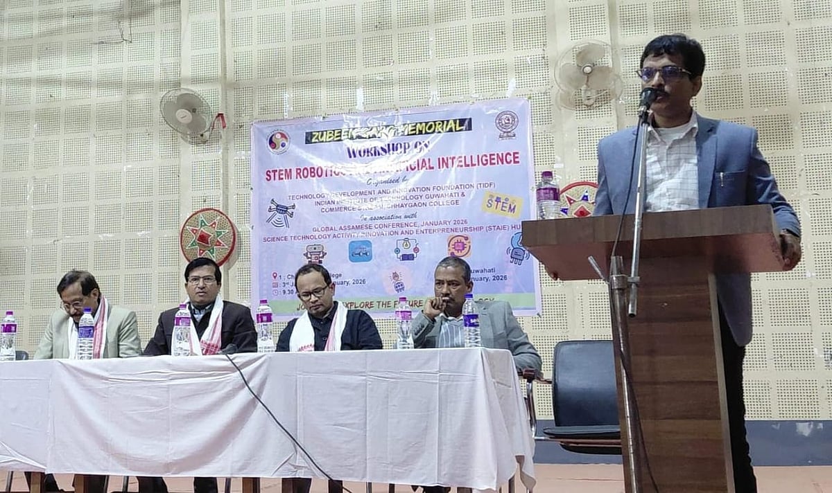 Workshop on STEM Robotics and Artificial Intelligence held at Chhaygaon College