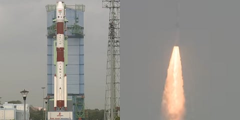 Image of Lachit-1's launch from Sriharikota
