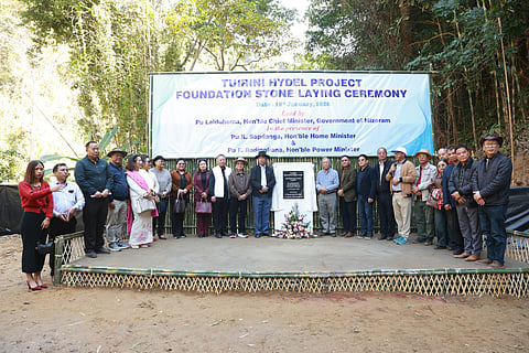 Mizoram CM Lalduhoma Lays Foundation Stone for Tuirini Small Hydro Power Project