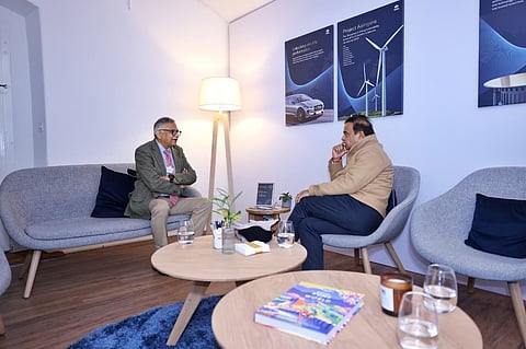 Assam Chief Minister Himanta Biswa Sarma hold talks with Tata Group Chairman N Chandrasekaran 