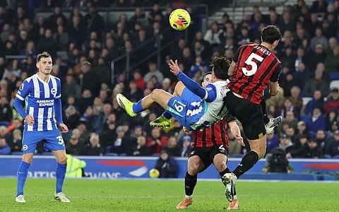 EPL: Kostoulas’s stoppage time stunner helps Brighton hold Bournemouth