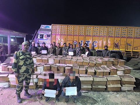 BSF Seizes Rs 3 Crore Worth of Phensedyl Hidden Under Potato Sacks in Assam
