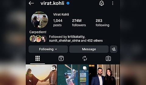 Virat Kohli’s Instagram account reinstated after brief disappearance