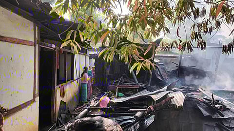 Massive Fire Destroys 13 Houses in Subhasnagar, Dima Hasao