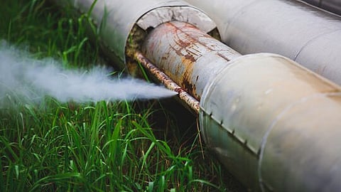 LPG pipeline leak