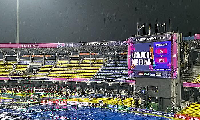 ICC Men's T20 WC: Rain washes out Pakistan-New Zealand Super Eights clash