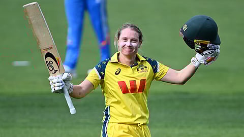 Alyssa Healy’s century guides Australia to 185-run victory over India